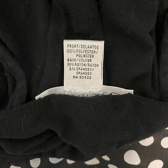 Black and White Polka Dot Silk Top by August - Size Small - Picture 5 of 5